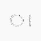 LUCERARO Earrings | Baguette Diamond Hoop Earrings - JE00650