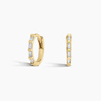 LUCERARO Earrings | Baguette Diamond Hoop Earrings - JE00650