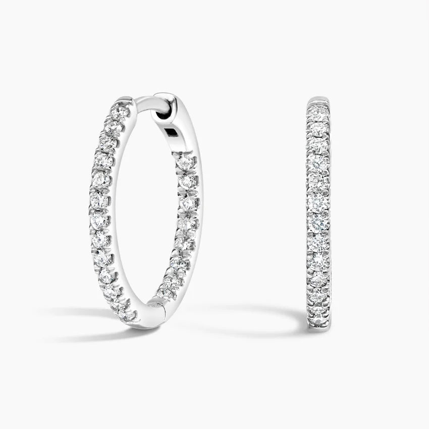 LUCERARO Earrings | Diamond Hoop Earrings - JE00598