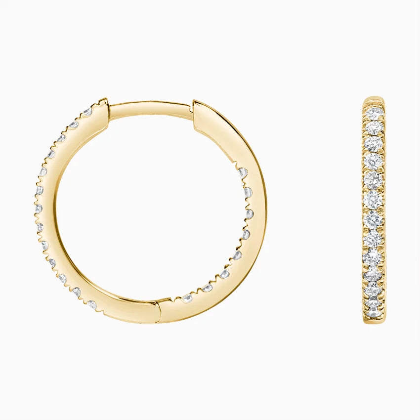 LUCERARO Earrings | Diamond Hoop Earrings - JE00598