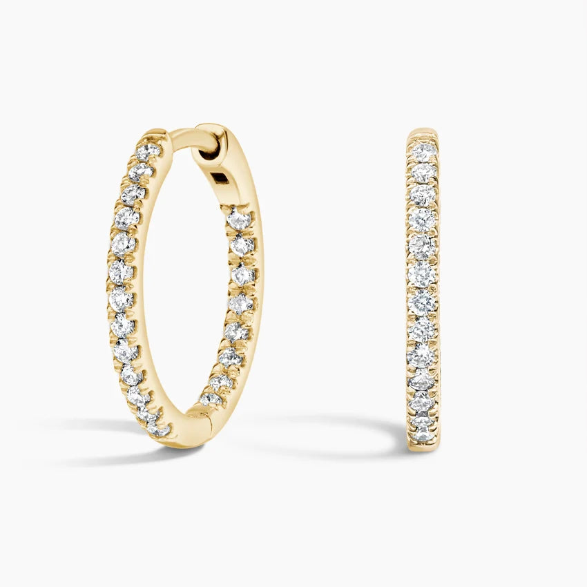 LUCERARO Earrings | Diamond Hoop Earrings - JE00598