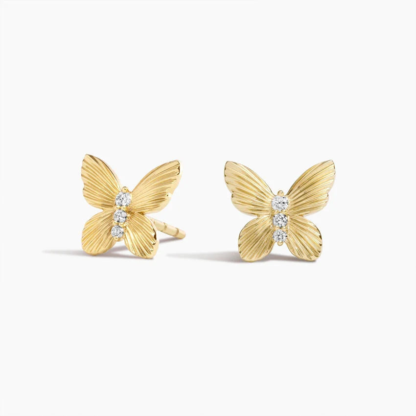 LUCERARO Earrings | Butterfly Matte Stud Earrings - JE0695