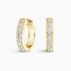 LUCERARO Earrings | Luxe Diamond Huggie Earrings - JE01450