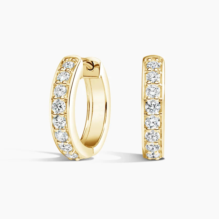 LUCERARO Earrings | Luxe Diamond Huggie Earrings - JE01450