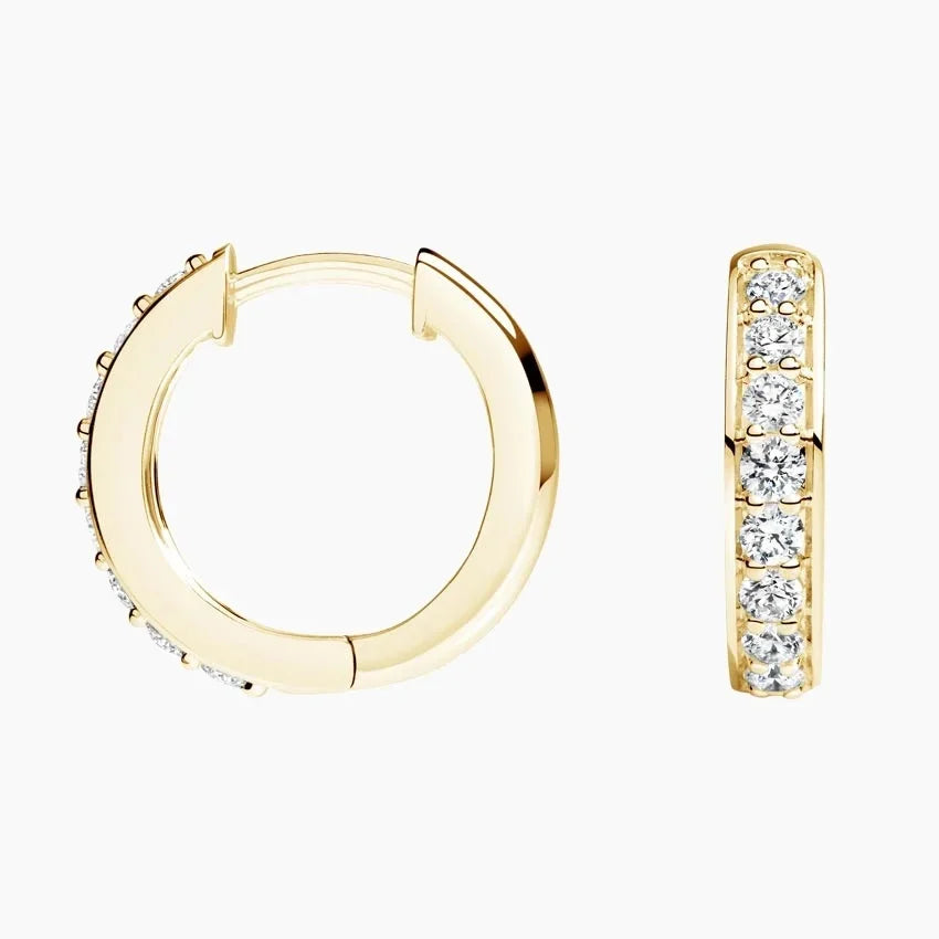 LUCERARO Earrings | Luxe Diamond Huggie Earrings - JE01450