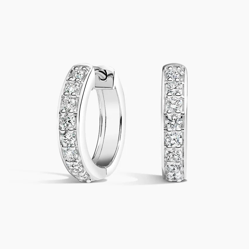 LUCERARO Earrings | Luxe Diamond Huggie Earrings - JE01450