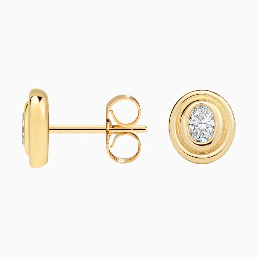 LUCERARO Earrings | Oval Stud Earrings - JE00775