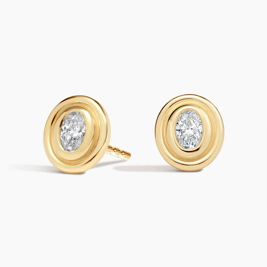 LUCERARO Earrings | Oval Stud Earrings - JE00775
