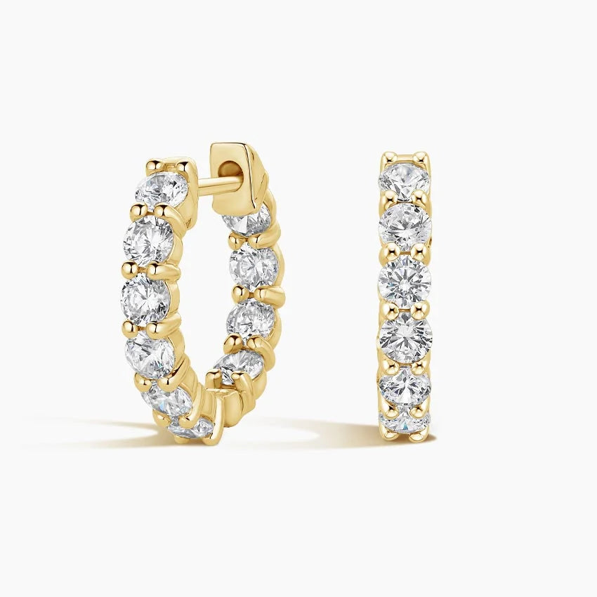 LUCERARO Earrings | Diamond Huggie Earrings - JE01450