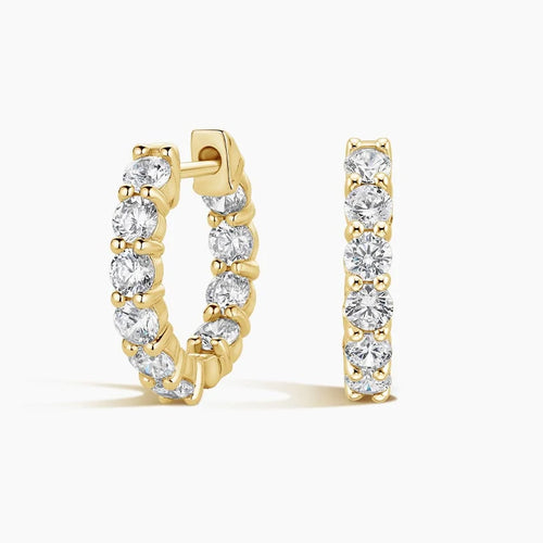 LUCERARO Earrings | Diamond Huggie Earrings - JE01450