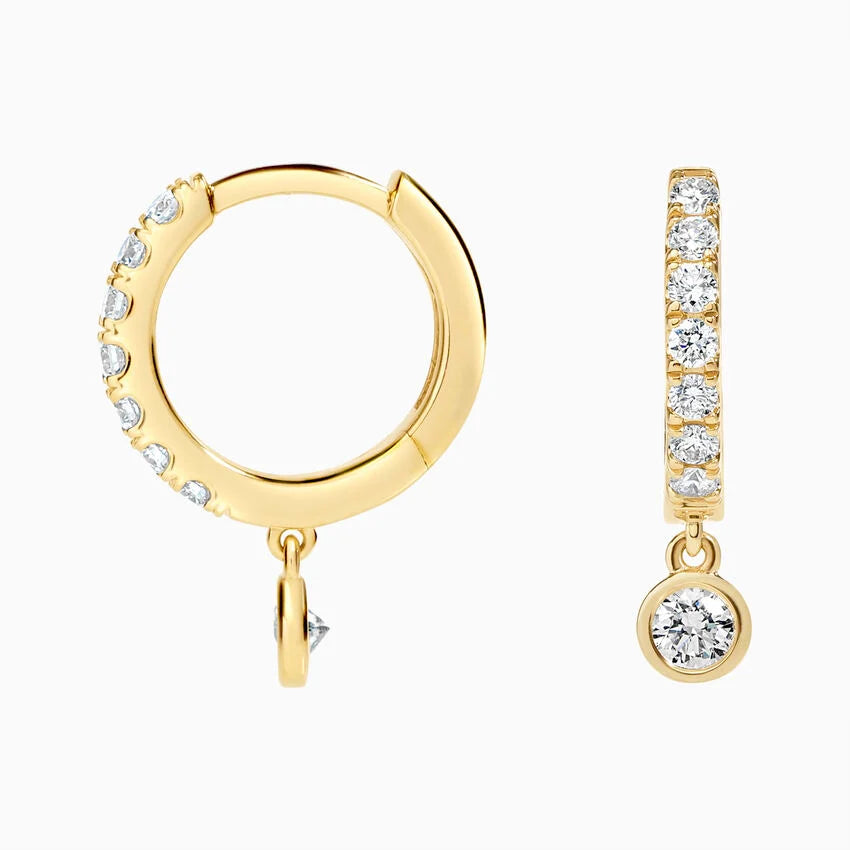 LUCERARO Earrings | Luxe Drop Huggie Earrings - JE00895