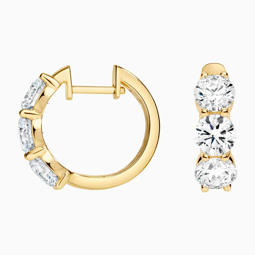 LUCERARO Earrings | Diamond Huggie Hoop Earrings - JE01150