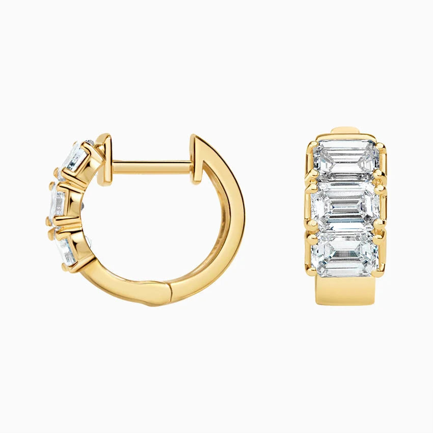 LUCERARO Earrings | Diamond Huggie Hoop Earrings - JE01550