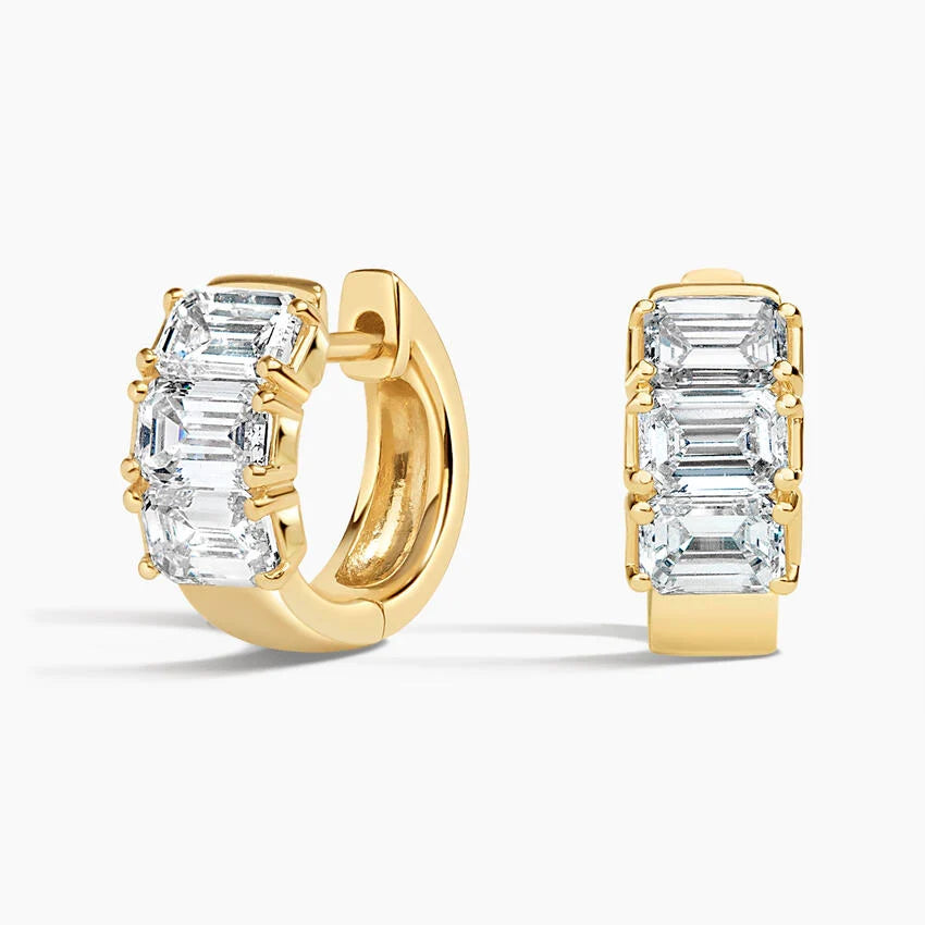 LUCERARO Earrings | Diamond Huggie Hoop Earrings - JE01550