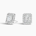LUCERARO Earrings | Emerald Halo Stud Earrings - JE01995