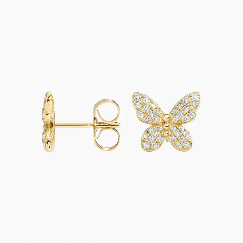 LUCERARO Earrings | Butterfly Pavé Stud Earrings - JE0995