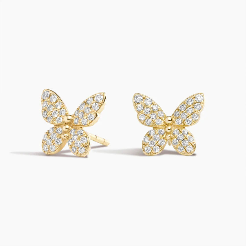 LUCERARO Earrings | Butterfly Pavé Stud Earrings - JE0995