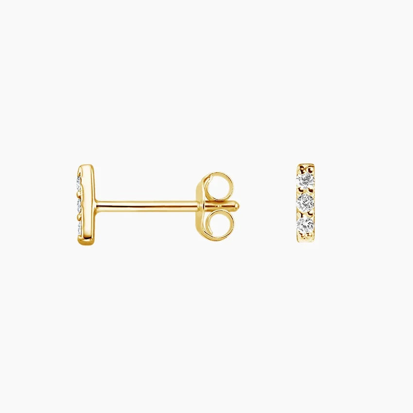 LUCERARO Earrings | Pavé Bar Stud Earrings - JE00395