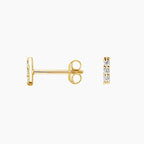LUCERARO Earrings | Pavé Bar Stud Earrings - JE00395