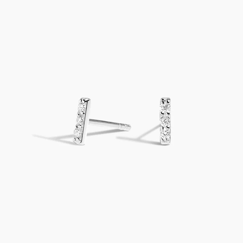 LUCERARO Earrings | Pavé Bar Stud Earrings - JE00395