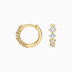LUCERARO Earrings | Diamond Huggie Hoop Earrings - JE00796