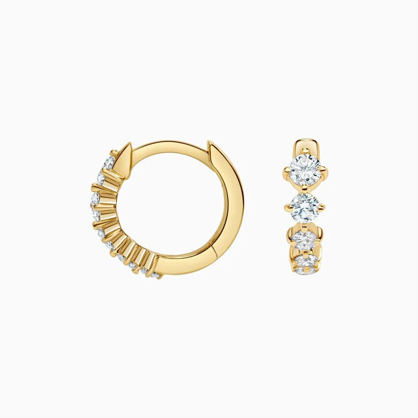 LUCERARO Earrings | Diamond Huggie Hoop Earrings - JE00796