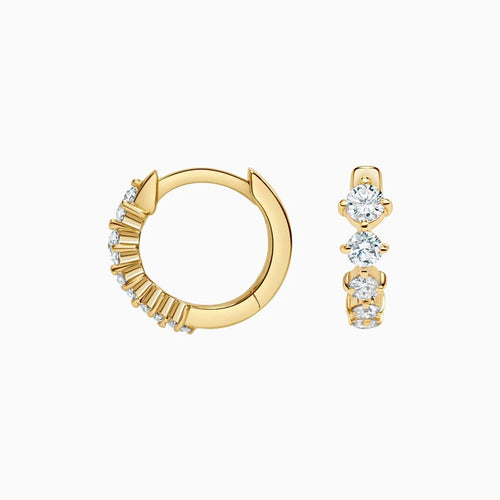 LUCERARO Earrings | Diamond Huggie Hoop Earrings - JE00796