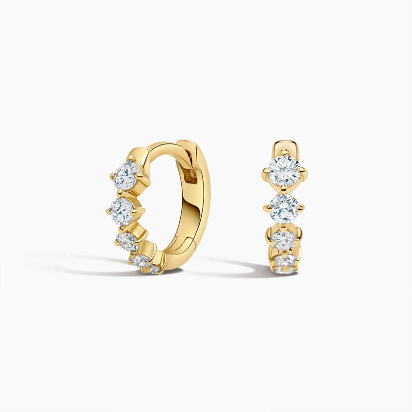 LUCERARO Earrings | Diamond Huggie Hoop Earrings - JE00796