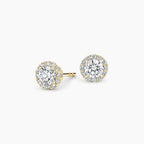 LUCERARO Earrings | Diamond Halo Stud Earrings - JE01050