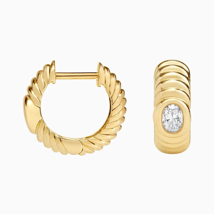 LUCERARO Earrings | Diamond Hoop Earrings - JE01125