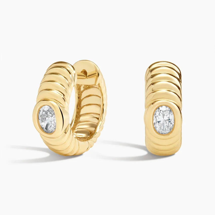LUCERARO Earrings | Diamond Hoop Earrings - JE01125