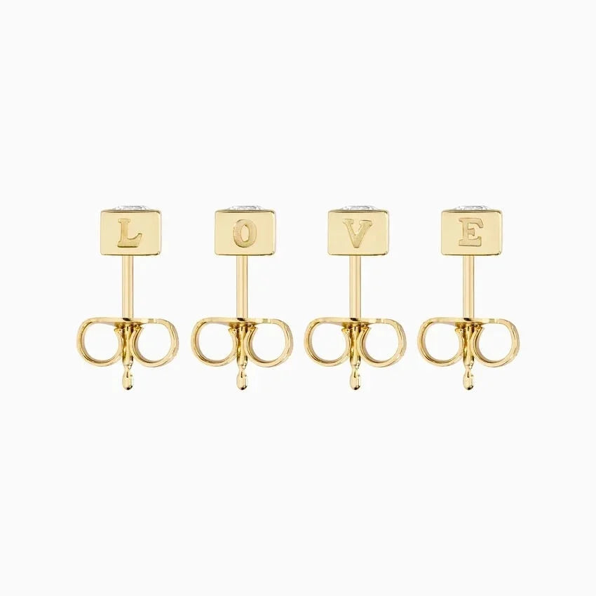 LUCERARO Earrings | LOVE Stud Earrings - JE00895
