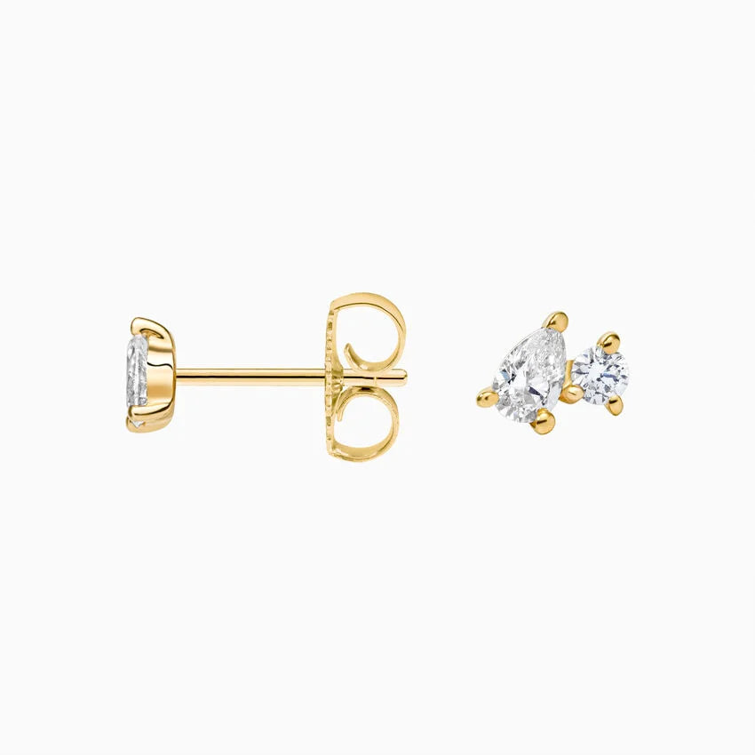 LUCERARO Earrings | Pear & Round Stud Earrings - JE00525