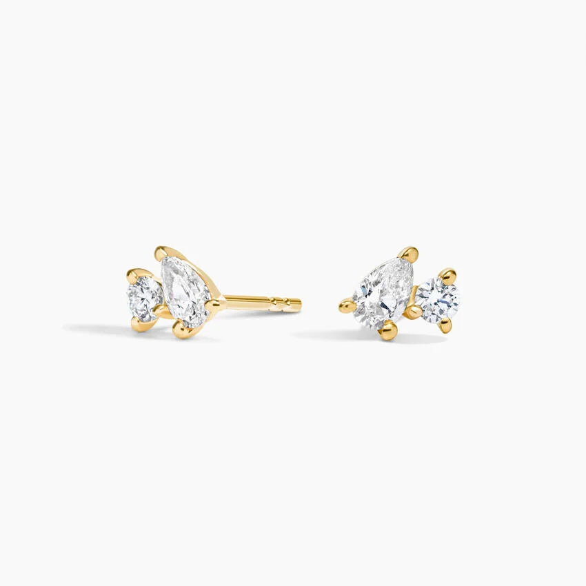 LUCERARO Earrings | Pear & Round Stud Earrings - JE00525