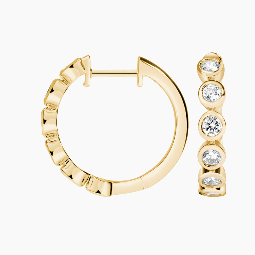 LUCERARO Earrings | Bezel Hoop Earrings - JE01395
