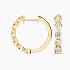 LUCERARO Earrings | Bezel Hoop Earrings - JE01395