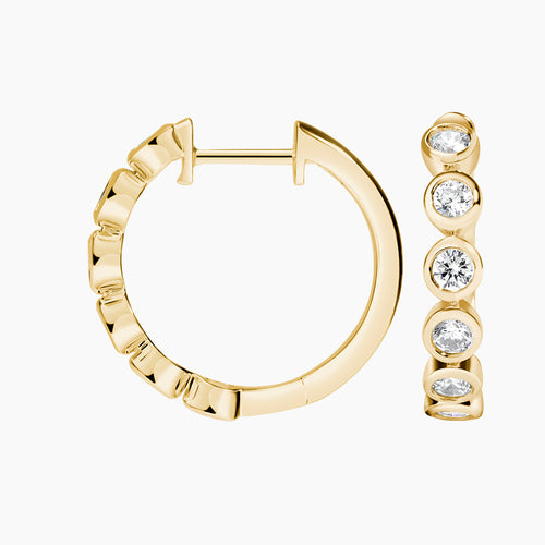 LUCERARO Earrings | Bezel Hoop Earrings - JE01395