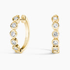 LUCERARO Earrings | Bezel Hoop Earrings - JE01395