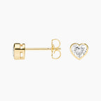 LUCERARO Earrings | Heart Bezel Stud Earrings - JE00795