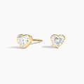 LUCERARO Earrings | Heart Bezel Stud Earrings - JE00795