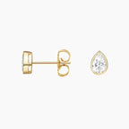 LUCERARO Earrings | Pear Bezel Stud Earrings - JE00795
