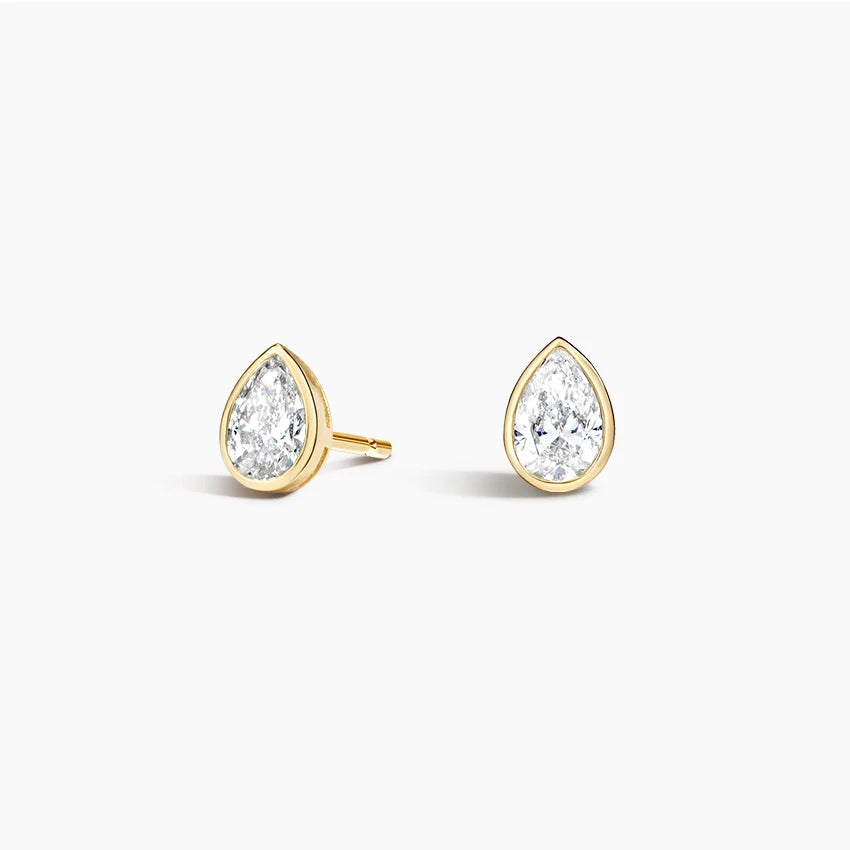 LUCERARO Earrings | Pear Bezel Stud Earrings - JE00795