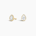 LUCERARO Earrings | Pear Bezel Stud Earrings - JE00795