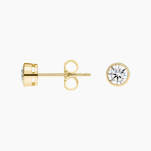 LUCERARO Earrings | Diamond Bezel Stud Earrings - JE00796