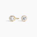 LUCERARO Earrings | Diamond Bezel Stud Earrings - JE00796