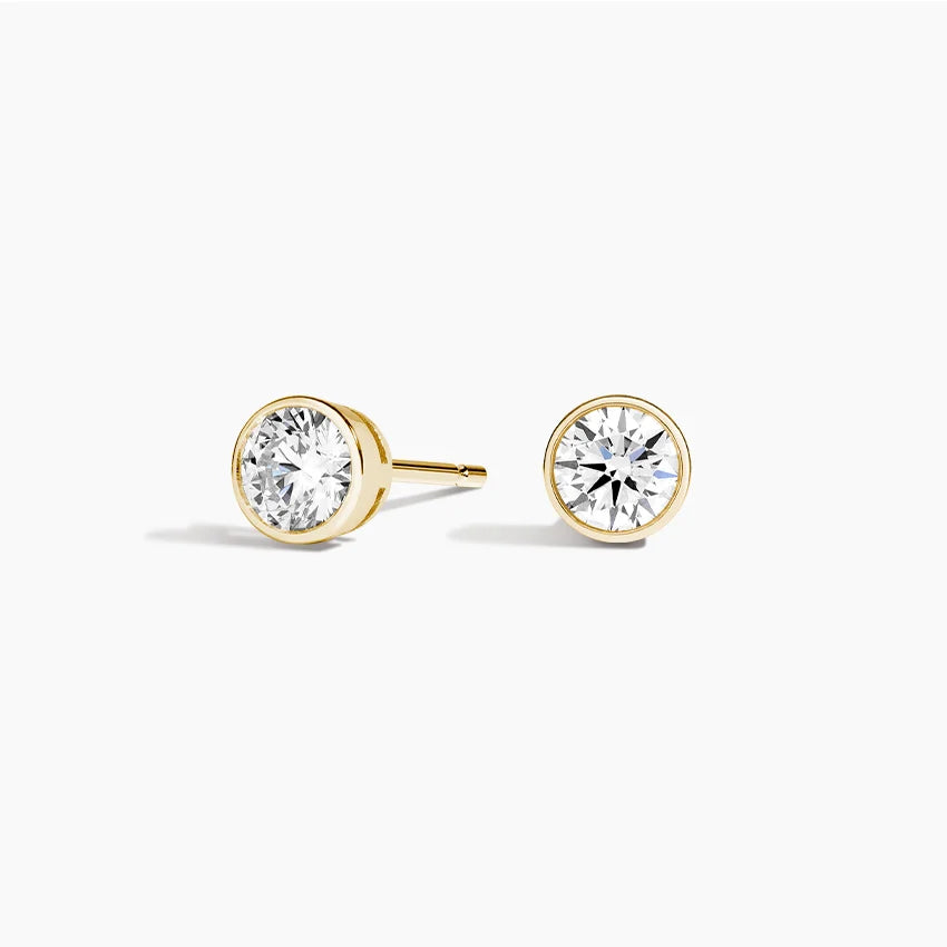 LUCERARO Earrings | Diamond Bezel Stud Earrings - JE00796