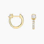 LUCERARO Earrings | Diamond Huggie Earrings - JE00495