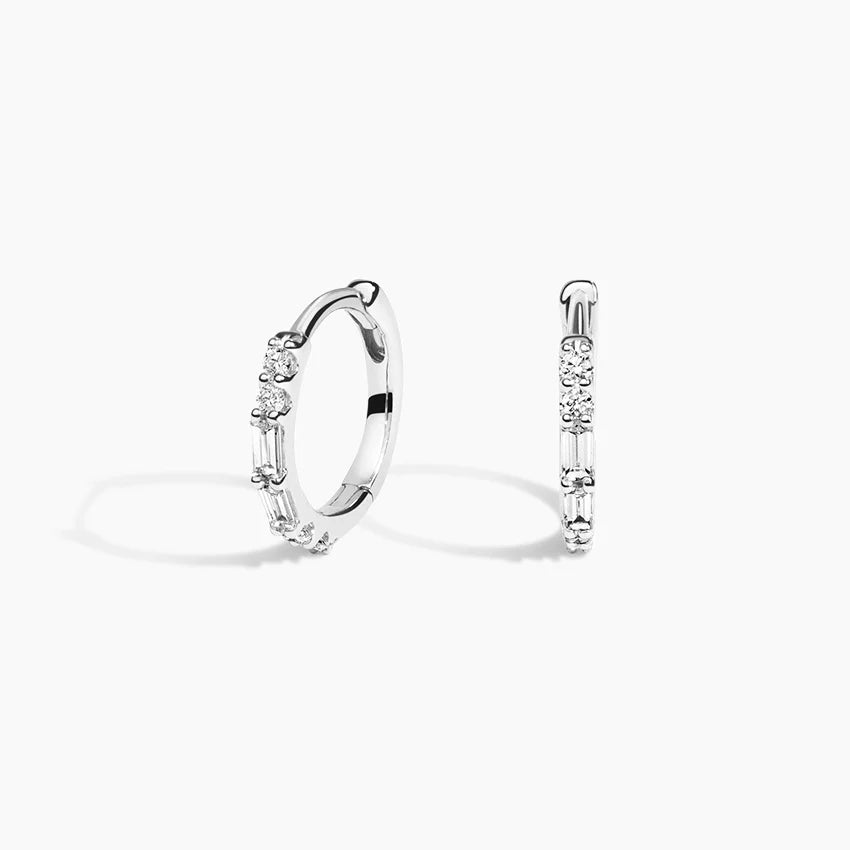 LUCERARO Earrings | Diamond Hoop Earrings - JE00595