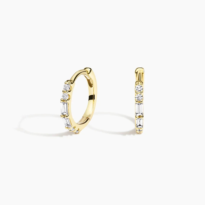 LUCERARO Earrings | Diamond Hoop Earrings - JE00595