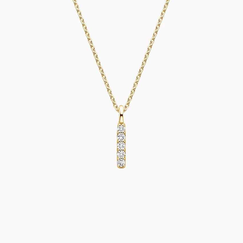 LUCERARO Necklace | Pavé Bar Diamond Necklace - JB01125